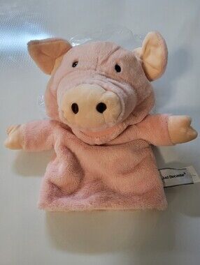 New! Unisex Baby Play Cute Pink Pig Hand Puppet